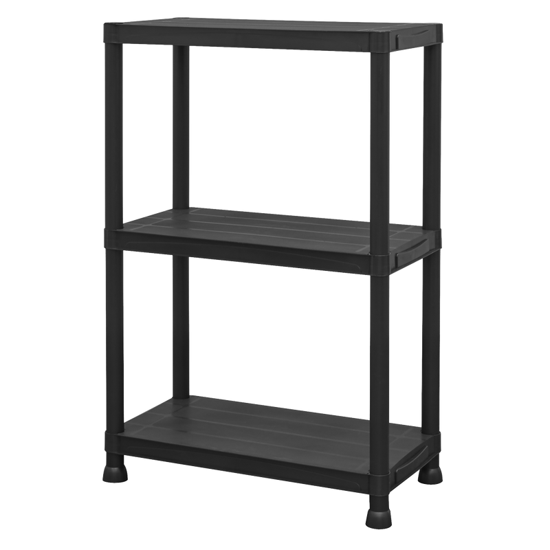 Sealey APPR3 Plastic Racking Unit with 3 Shelves 25kg Capacity Per Level