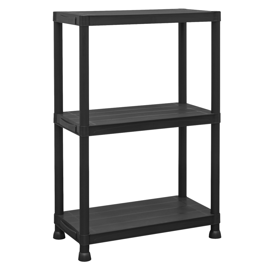 Sealey APPR3 Plastic Racking Unit with 3 Shelves 25kg Capacity Per Level