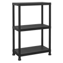 Sealey APPR3 Plastic Racking Unit with 3 Shelves 25kg Capacity Per Level