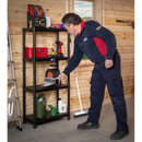 Sealey APPR4 Plastic Racking Unit with 4 Shelves 25kg Capacity Per Level