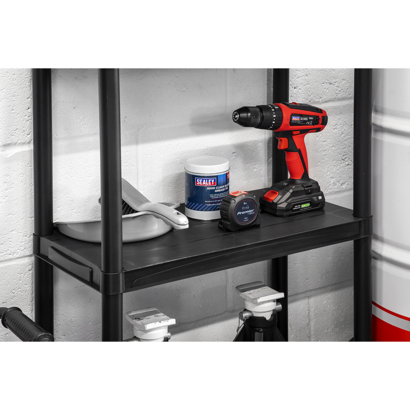 Sealey APPR5 Plastic Racking Unit with 5 Shelves 25kg Capacity Per Level