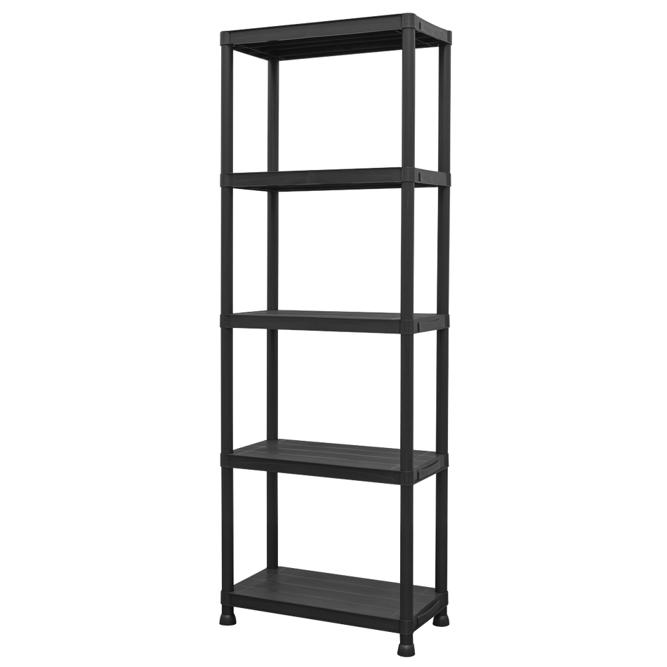 Sealey APPR5 Plastic Racking Unit with 5 Shelves 25kg Capacity Per Level