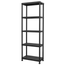 Sealey APPR5 Plastic Racking Unit with 5 Shelves 25kg Capacity Per Level