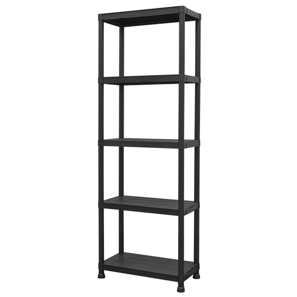 Sealey APPR5 Plastic Racking Unit with 5 Shelves 25kg Capacity Per Level