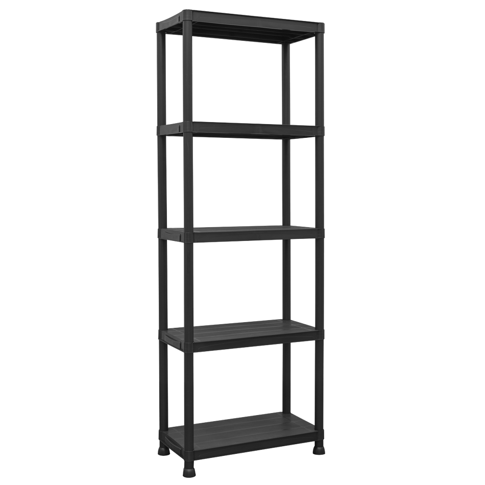 Sealey APPR5 Plastic Racking Unit with 5 Shelves 25kg Capacity Per Level