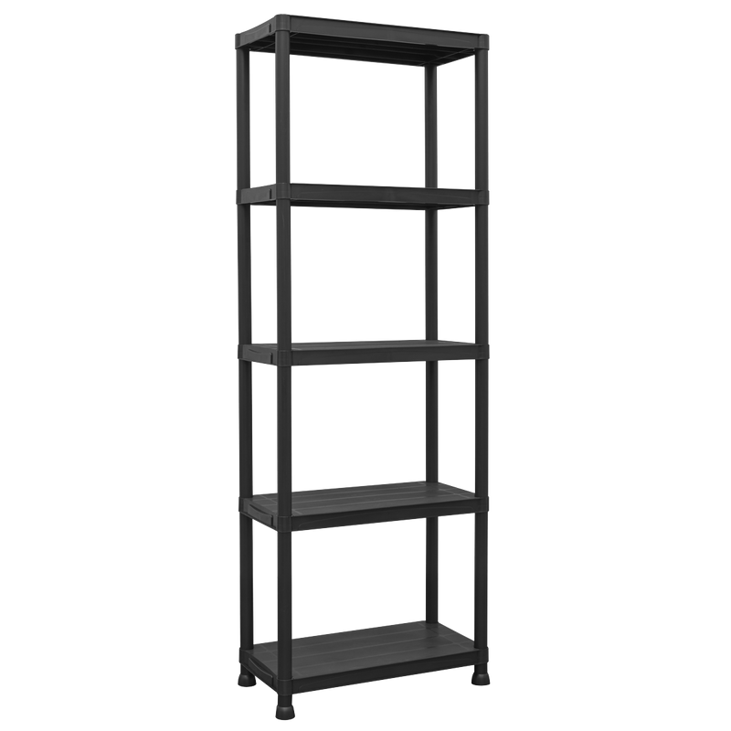 Sealey APPR5 Plastic Racking Unit with 5 Shelves 25kg Capacity Per Level
