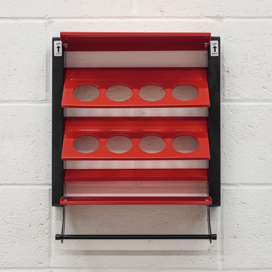 Sealey APSCR8 Spray Can Storage Rack with 8 Can Holders