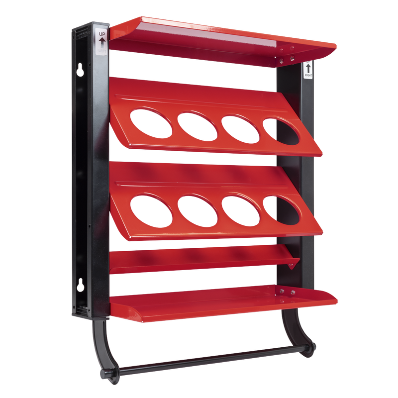 Sealey APSCR8 Spray Can Storage Rack with 8 Can Holders