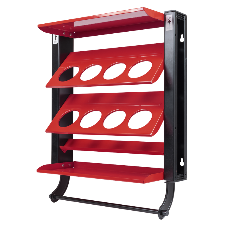 Sealey APSCR8 Spray Can Storage Rack with 8 Can Holders