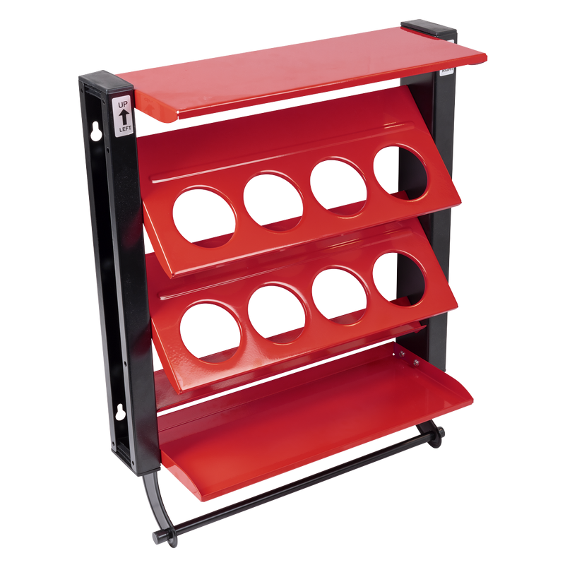 Sealey APSCR8 Spray Can Storage Rack with 8 Can Holders