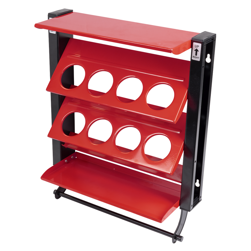 Sealey APSCR8 Spray Can Storage Rack with 8 Can Holders