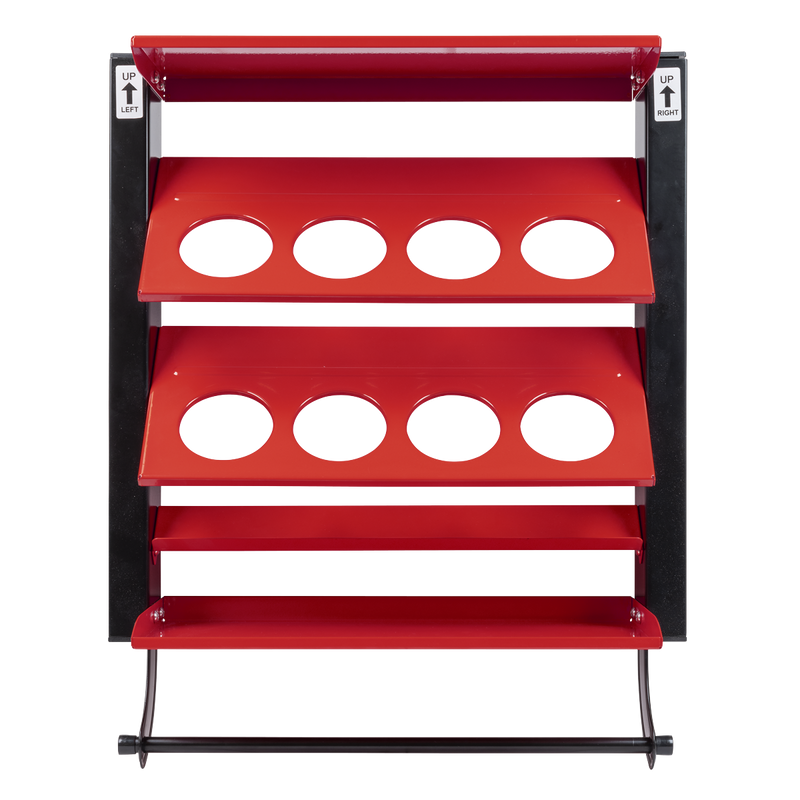 Sealey APSCR8 Spray Can Storage Rack with 8 Can Holders