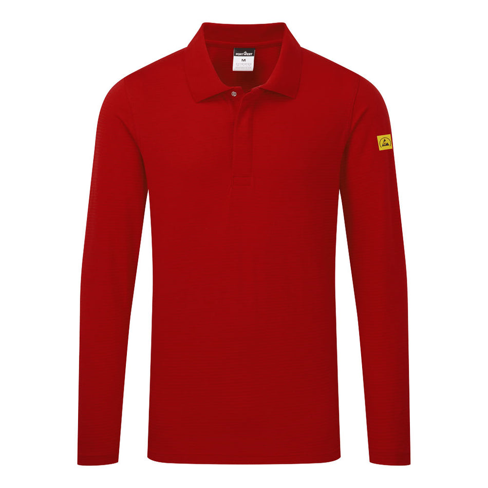 Portwest Anti-Static ESD Polo Shirt L/S
