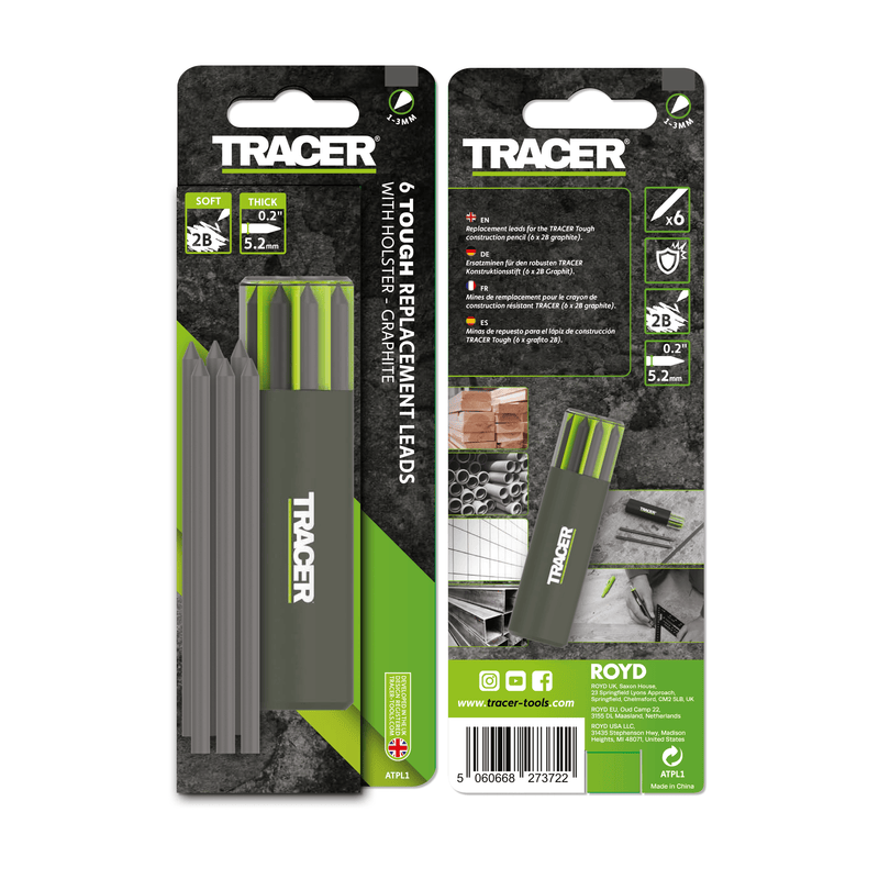 TRACER ATPL1 Tough 6pc Replacement Leads Set - 6 Graphite Leads