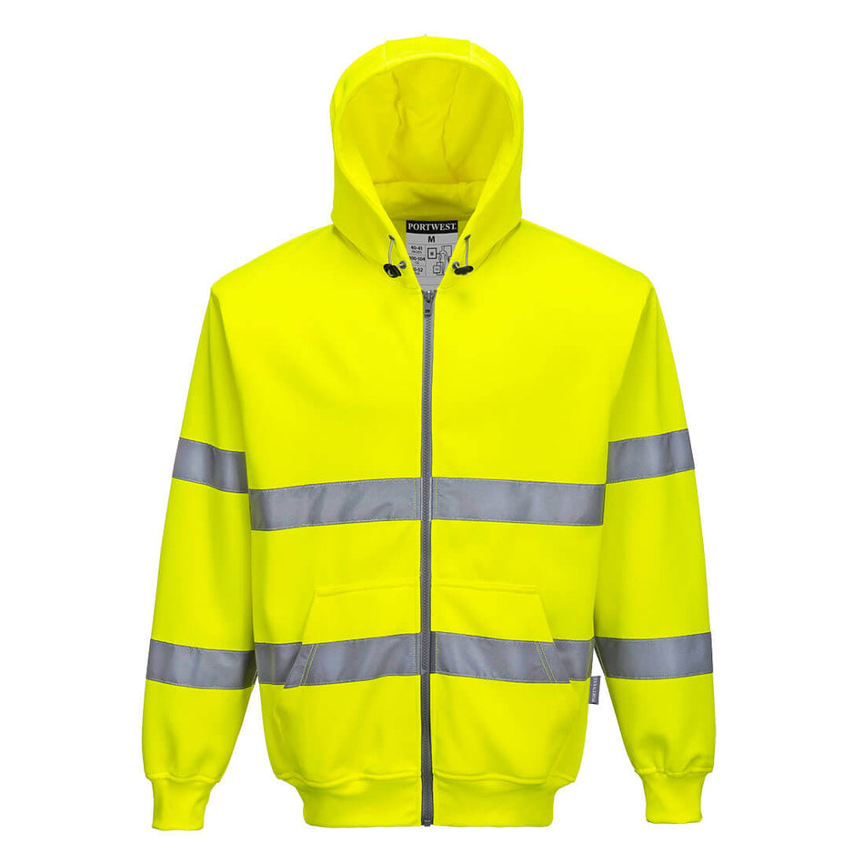 Portwest Hi-Vis Zipped Hoodie