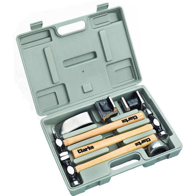 Clarke 7630069 CPB7CH 7 piece Panel Beating Set With Hickory Shafts