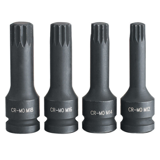 Clarke 1700616 PRO216 4 Piece Impact Spline Set