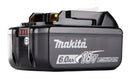 x2 MAKITA BL1860B Li-ion battery for 18V LXT® tools 6.0 Ah (Twin Pack)