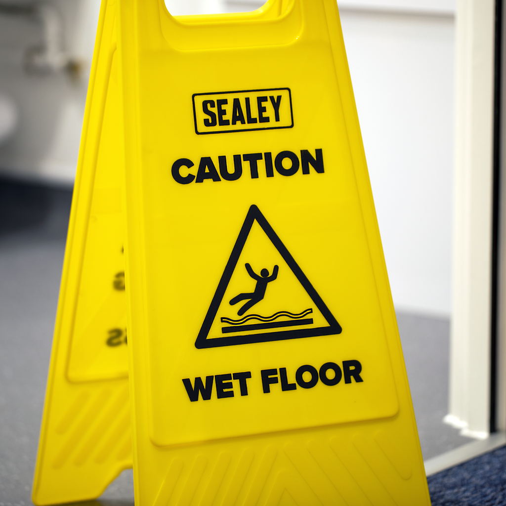 SEALEY BM120 Wet Floor Signs - Pack of 2