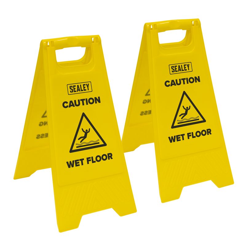 SEALEY BM120 Wet Floor Signs - Pack of 2