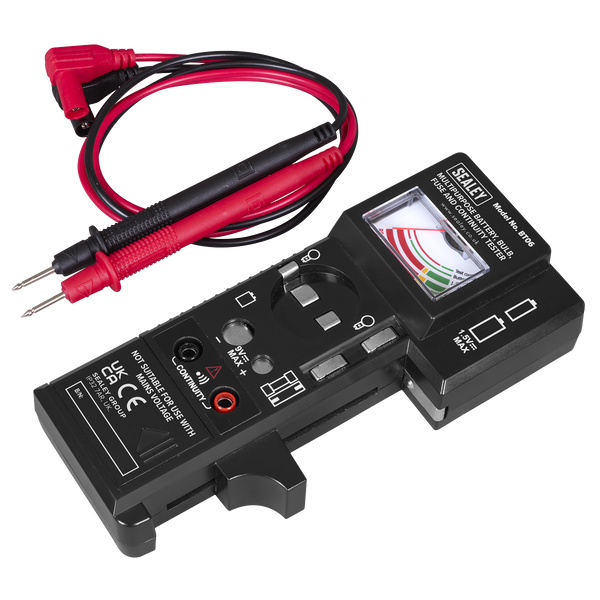 Sealey BT06 Multipurpose Battery, Bulb, Fuse & Continuity Tester