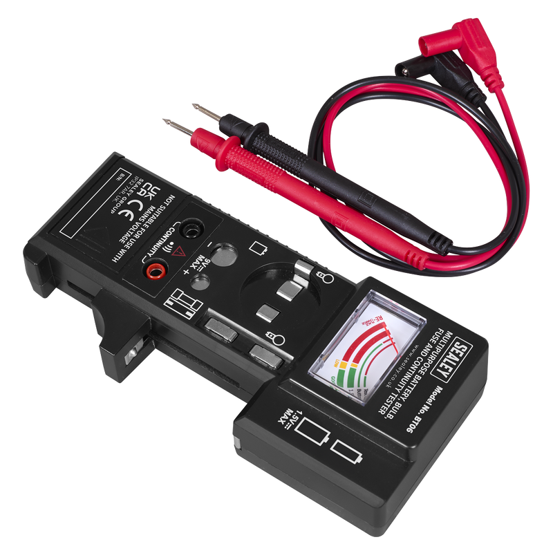 Sealey BT06 Multipurpose Battery, Bulb, Fuse & Continuity Tester