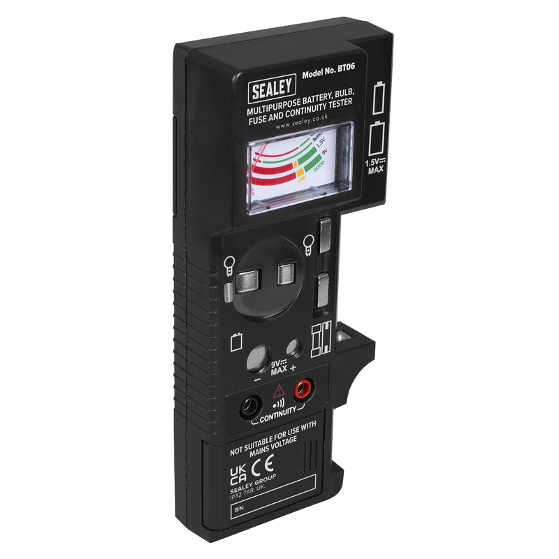 Sealey BT06 Multipurpose Battery, Bulb, Fuse & Continuity Tester