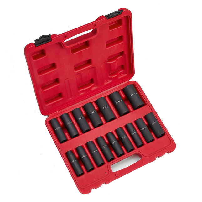 Clarke 1800311 CIS12/17B 16 Piece Deep Impact Socket Set