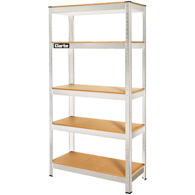 Clarke 6600806 CSM5350S Heavy Duty 350kg Boltless Shelving (Silver)