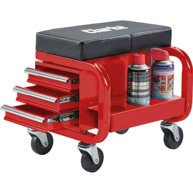 Clarke 7630139 CMSU3-B Mechanics Utility Seat & Toolbox