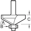 Trend Tools C138X1/4TC Self Guided Chamfer 60 Degrees X 12.7Mm Cut
