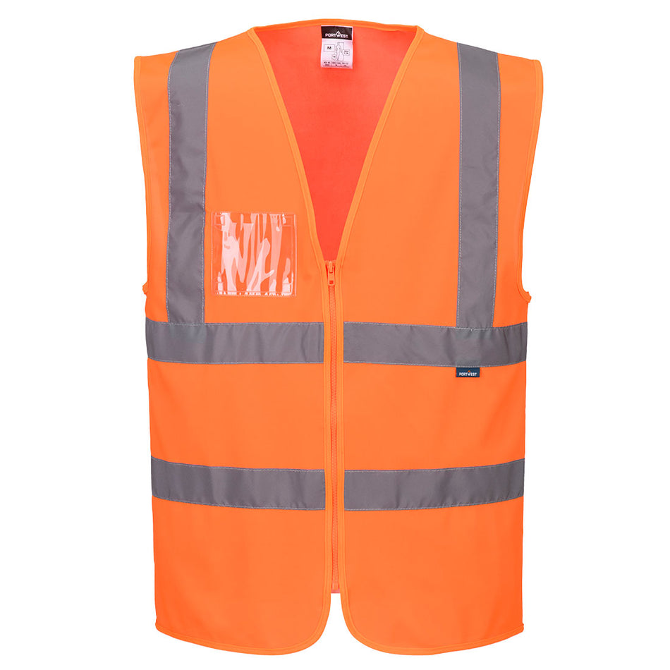 Portwest Hi-Vis Zipped Band and Brace Vest