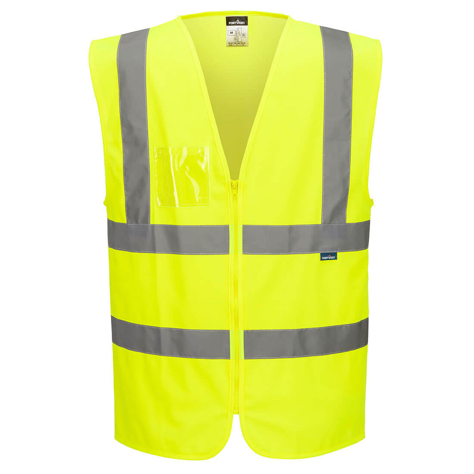 Portwest Hi-Vis Zipped Band and Brace Vest