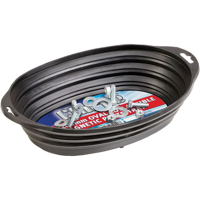 Clarke 7640085 MPTC3 Oval Collapsible Magnetic Parts Tray (317x205mm)