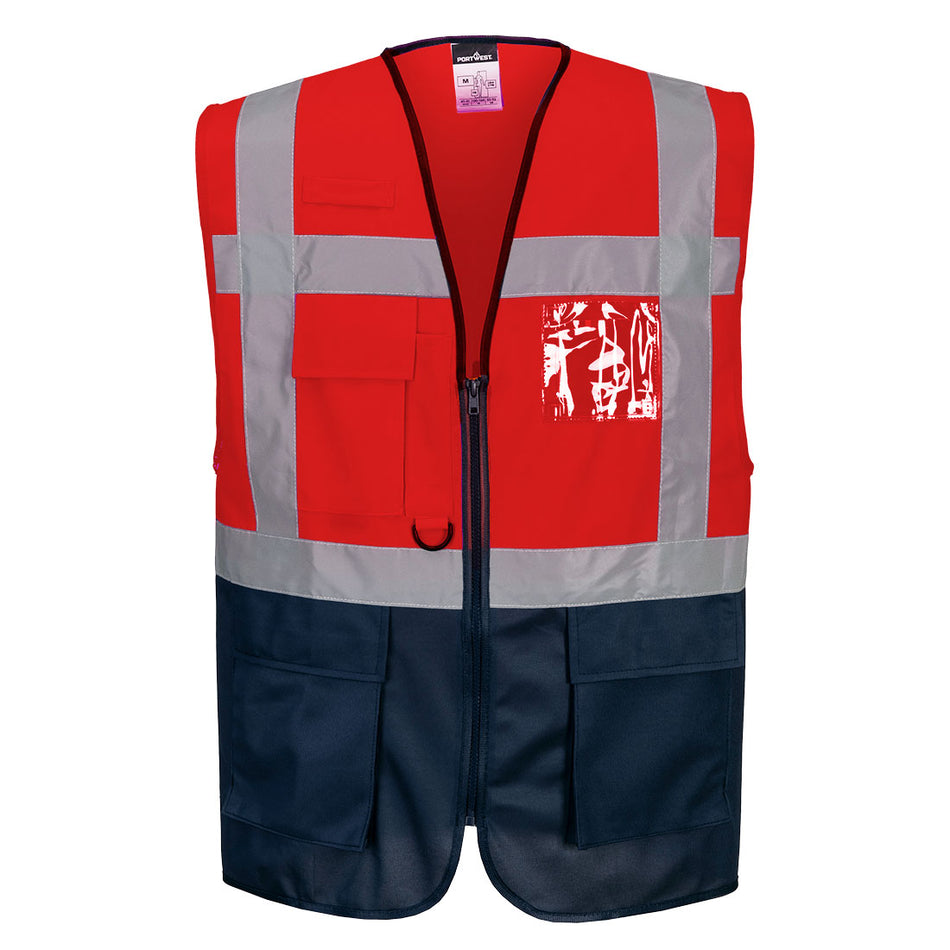 Portwest Warsaw Hi-Vis Contrast Executive Vest