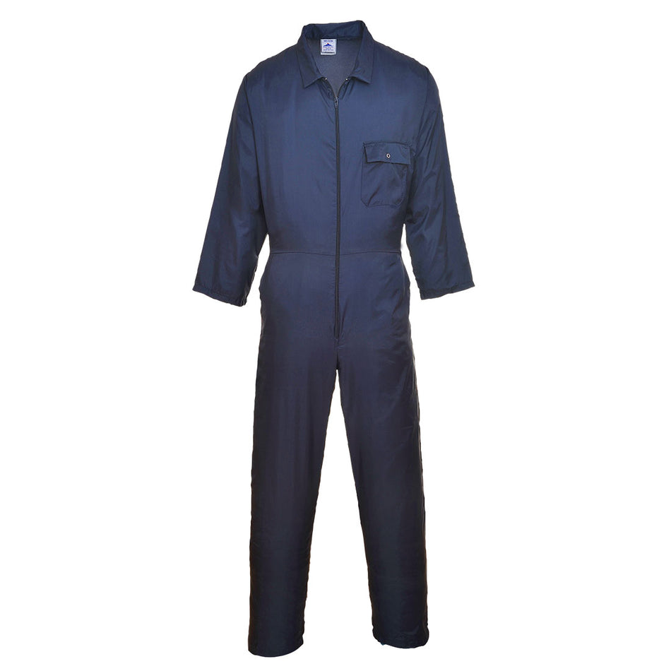Portwest Made from lightweight nylon fabric, this versatile coverall is cool and comfortable. Winning features include a chest pocket, rule pocket and elasticated waist.