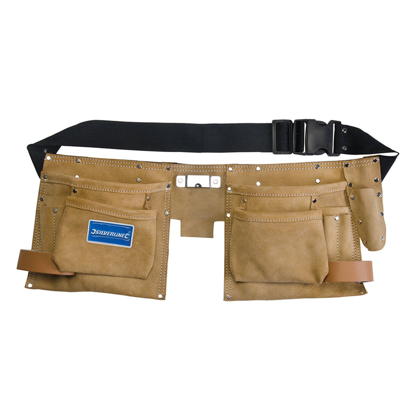 Silverline CB05 Double Pouch Tool Belt 8 Pocket