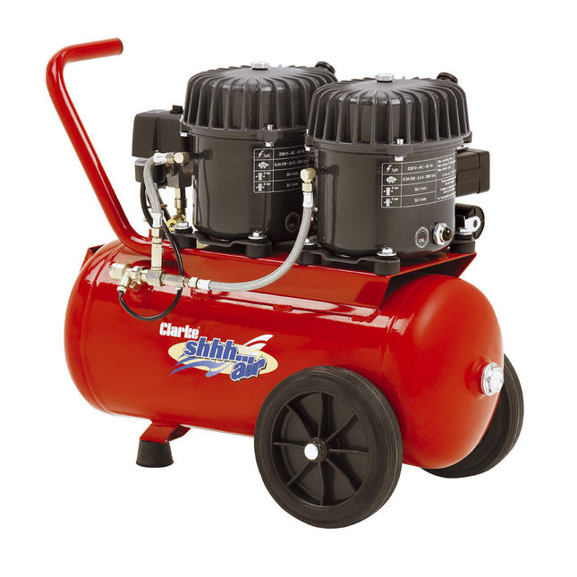Clarke 2320880 Shhh Air 100/24 3.53cfm 24 Litre 0.92HP Quiet Run Compressor (230V)