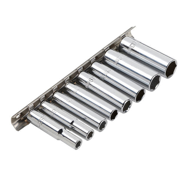 Clarke 1700827 PRO420 1/4"D Socket Set on Clip - Metric 8 pc