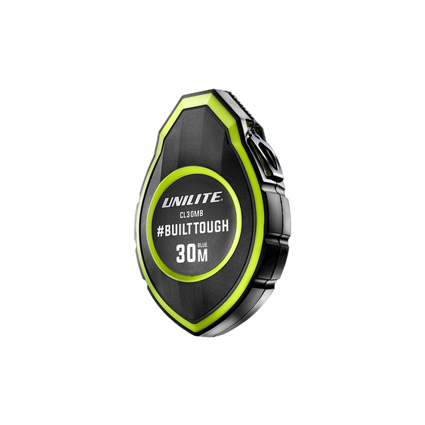 Unilite CL30MB 30M Chalk Line with 120g bottle of blue chalk and a line spirit level