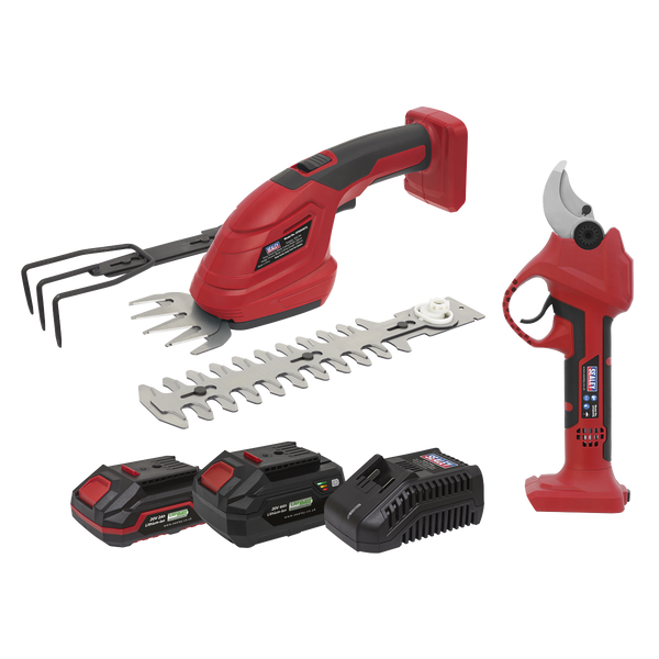 Sealey CP20VCOMBO14 2 x SV20 Series Cordless Gardening/Pruning Combo Kit 20V - 2 Batteries