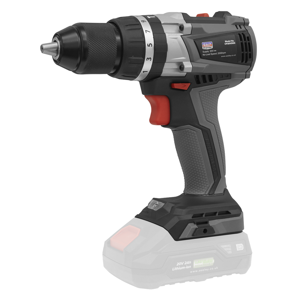 SEALEY CP20VCOMBOX1EU Premier 4 x SV20 Series Cordless Brushless Power Tool Kit 20V Euro Plug - 2 Batteries