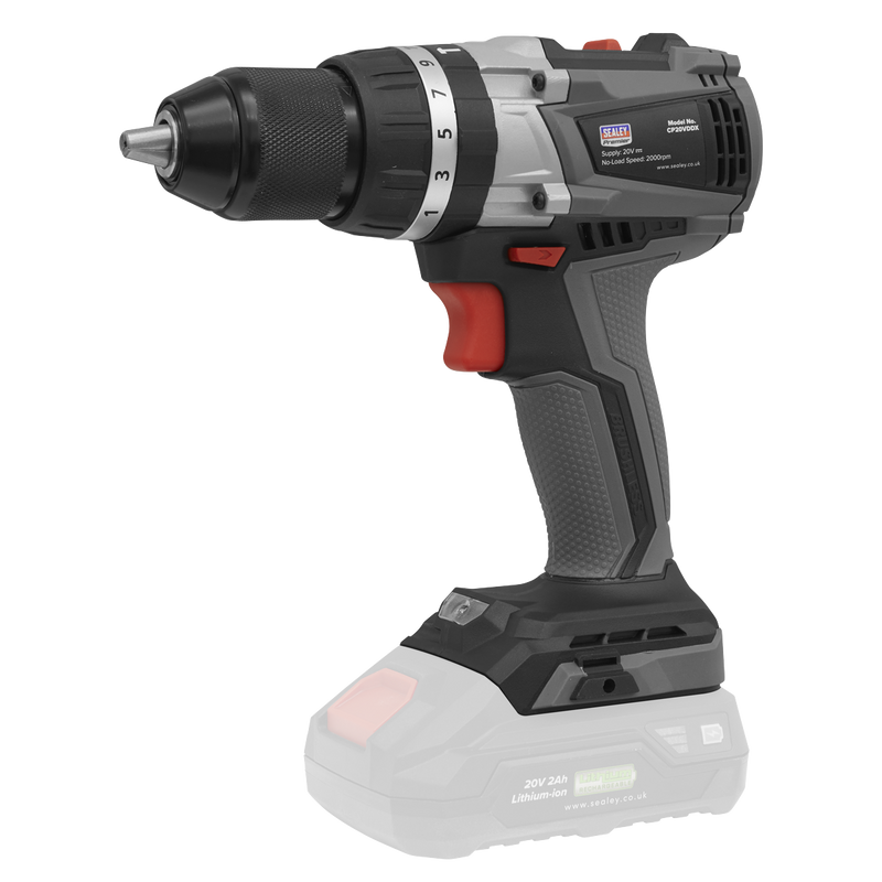 SEALEY CP20VCOMBOX1EU Premier 4 x SV20 Series Cordless Brushless Power Tool Kit 20V Euro Plug - 2 Batteries