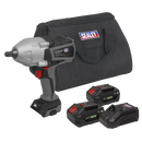 Sealey CP20VXIWKIT1 Premier SV20 Series Cordless Impact Wrench Kit 20V 4Ah - 2 Batteries