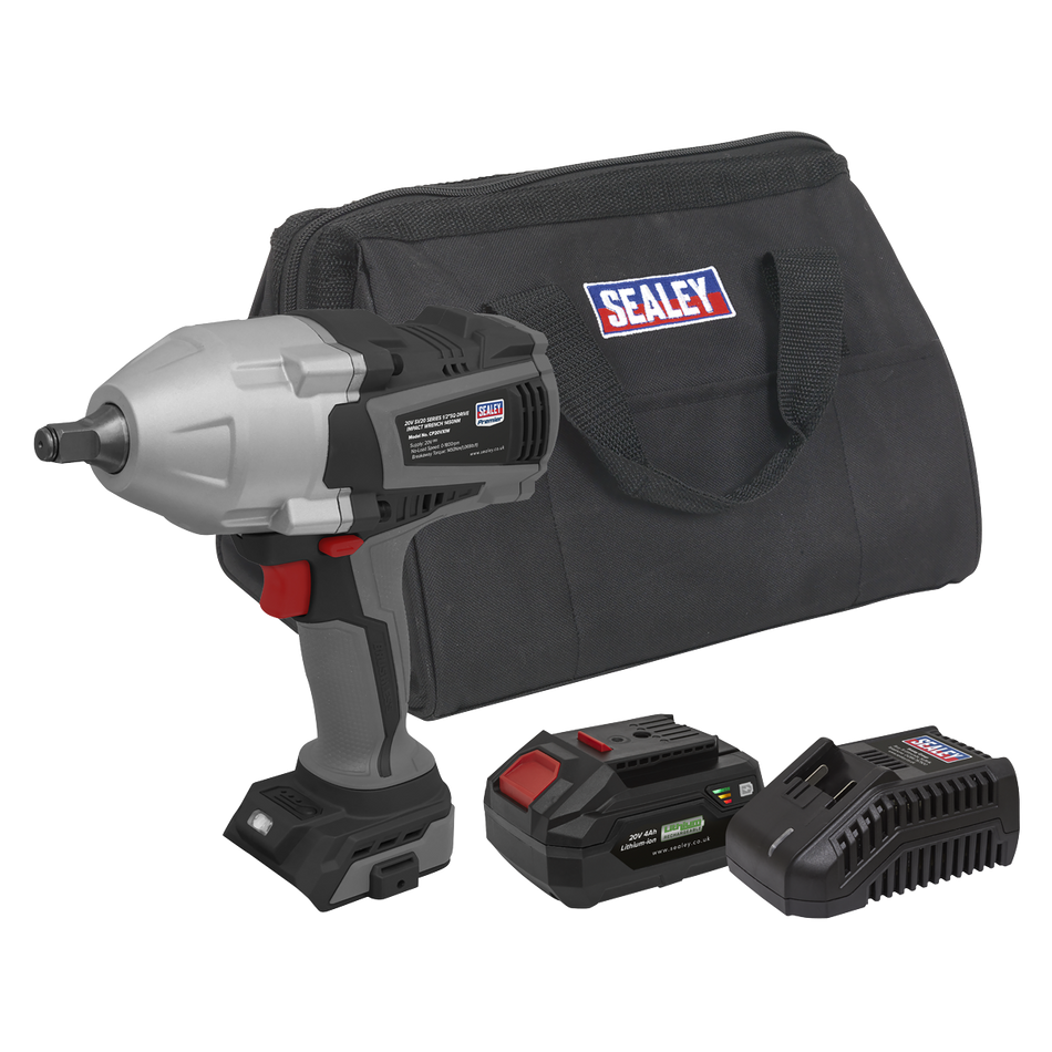 Sealey CP20VXIWKIT Premier SV20 Series Cordless Impact Wrench Kit 20V 4Ah