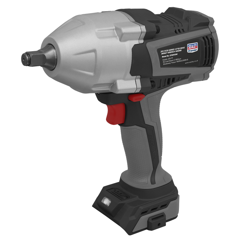 Sealey CP20VXIW Premier SV20 Series 1/2"Sq Drive Brushless Cordless Impact Wrench 20V - Body Only
