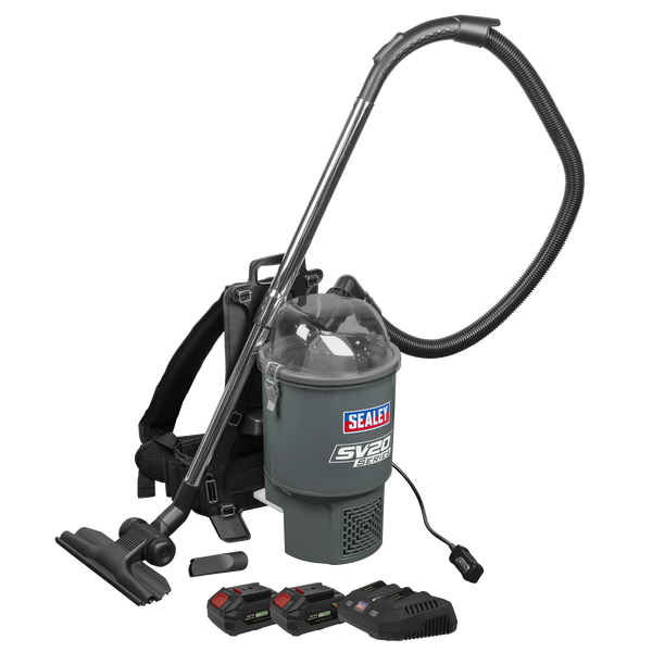 Sealey CP40VBVKIT Cordless Backpack Vacuum Kit SV20 Series 40V