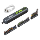 Sealey CP4VSD Cordless Screwdriver with Bit Set 4V 25pc