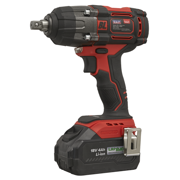 Sealey CP650LI 1/2"Sq Drive Cordless Brushless Impact Wrench 18V 4Ah