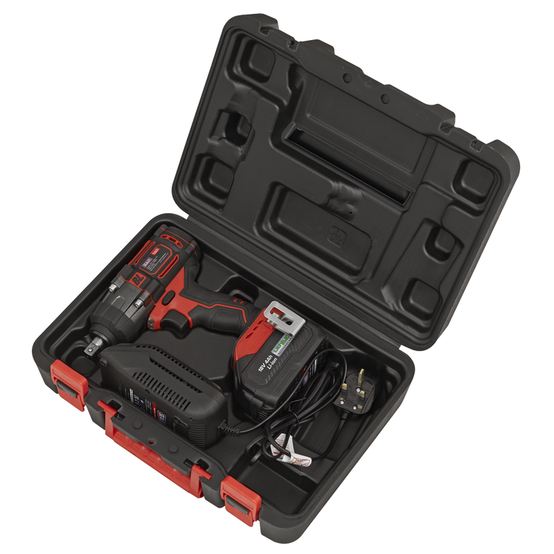 Sealey CP650LI 1/2"Sq Drive Cordless Brushless Impact Wrench 18V 4Ah